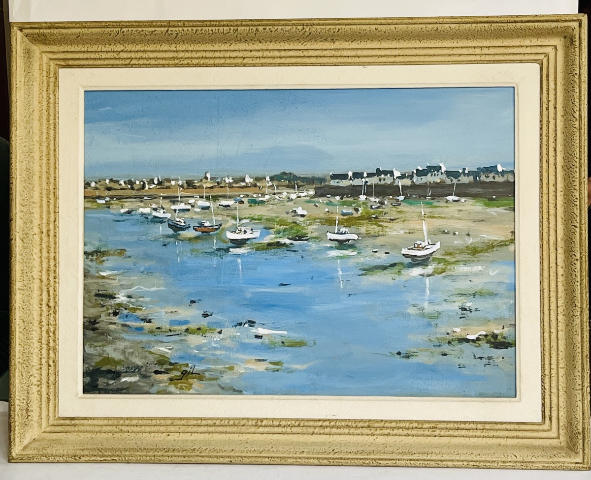 Peinture Le port de Roscoff - GIL-photo-1